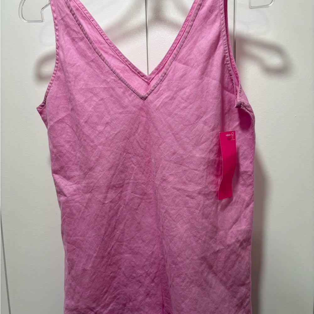 LILLY PULITZER FLORIN LINEN LILAC ROSE TOP  SIZE XS new NWT